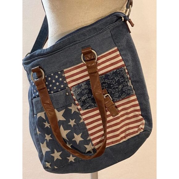 Unbranded Stars Denim Tote Purse and Matching Wallet NEW (4423)‎ - Picture 4 of 5